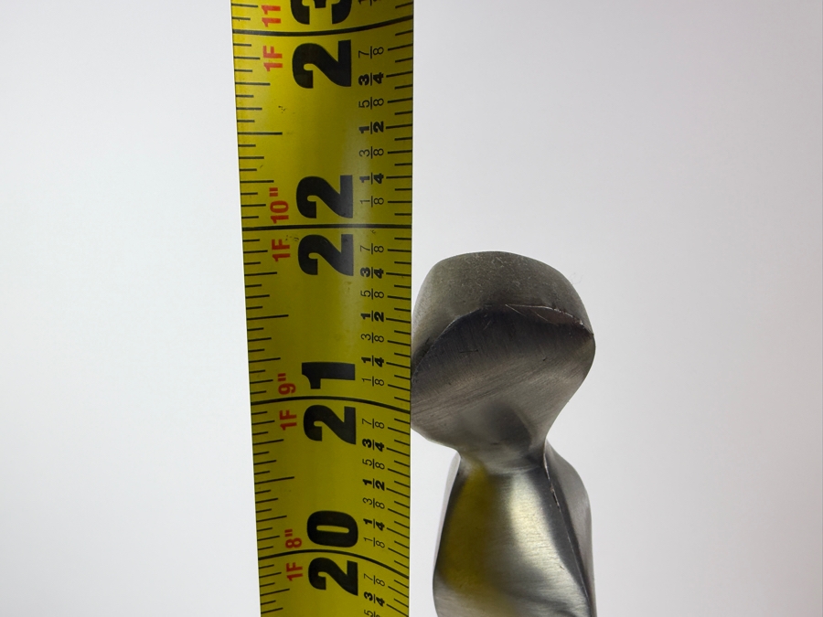 Vintage 1992 Natalia Bartlett Signed Abstract Brutalist Metal Dancer Sculpture, 22'H [Photo 8]