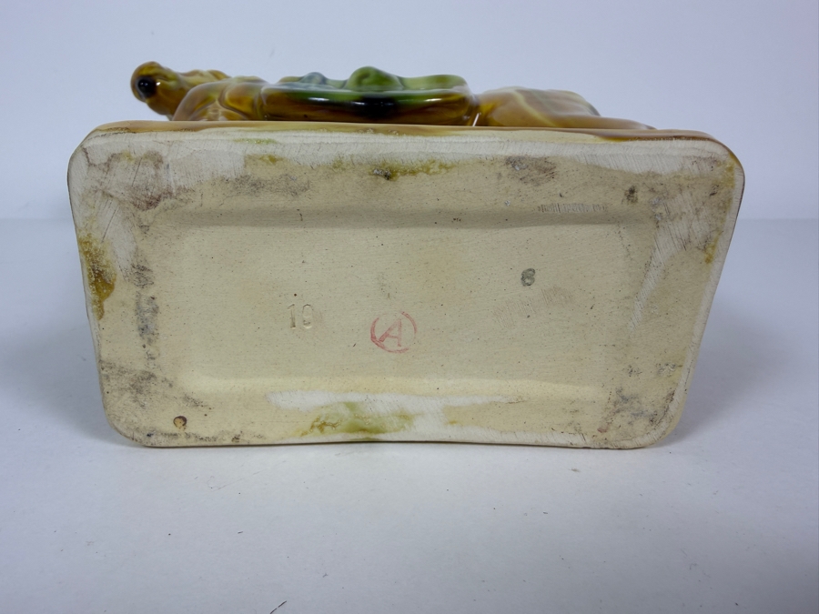Vintage Chinese Tang Dynasty Style Sancai Amber Green Glaze Porcelain Horse Figurine 10.5'H [Photo 5]