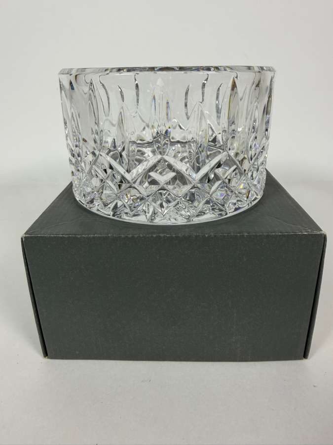 Vintage Waterford Crystal Lismore Wine Bottle Coaster Holder With Original Box, 5'W [Photo 3]