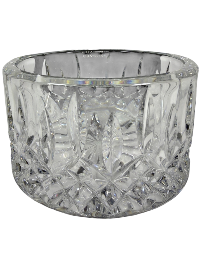 Vintage Waterford Crystal Lismore Wine Bottle Coaster Holder With Original Box, 5'W