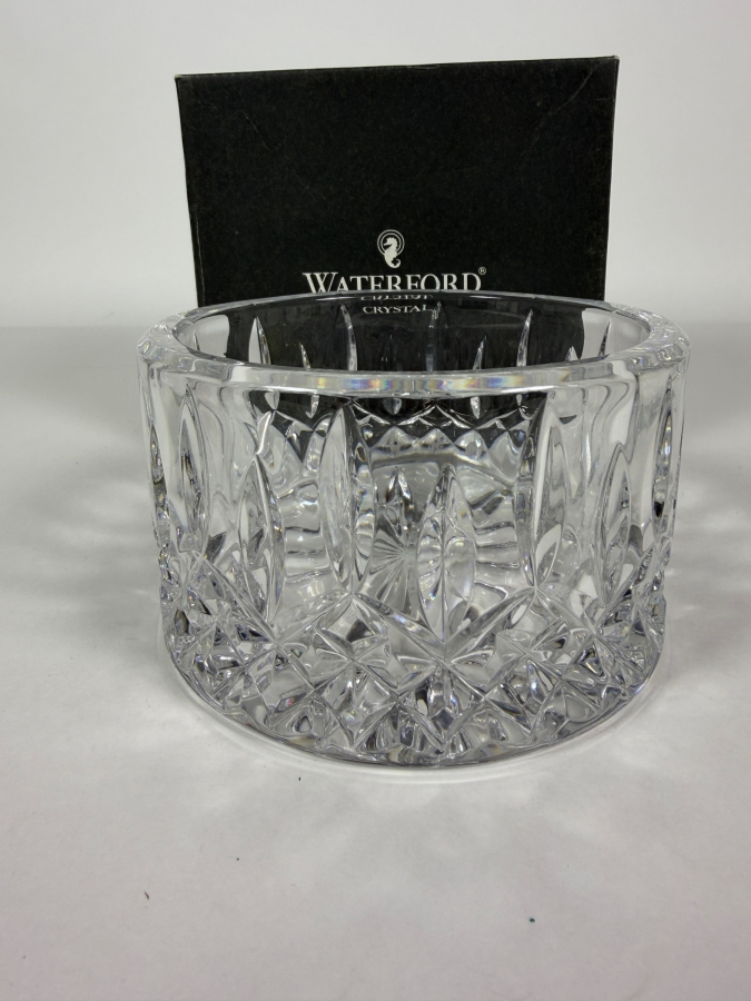 Vintage Waterford Crystal Lismore Wine Bottle Coaster Holder With Original Box, 5'W [Photo 2]