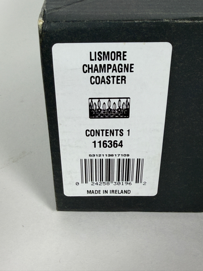 Vintage Waterford Crystal Lismore Wine Bottle Coaster Holder With Original Box, 5'W [Photo 6]