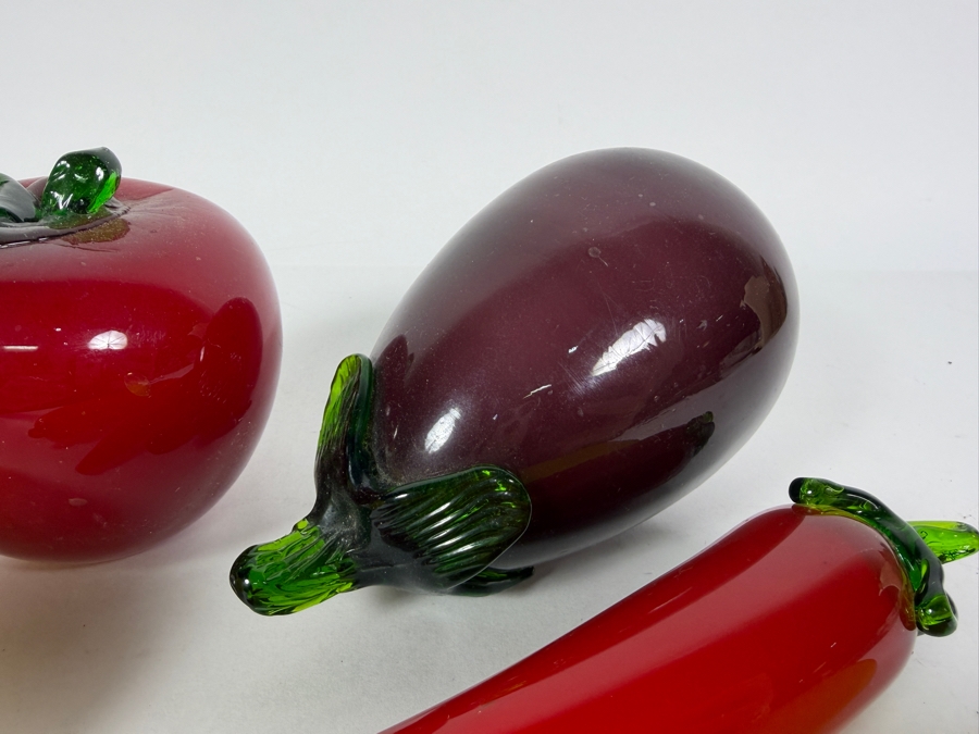 Vintage Murano Glass Style Hand Blown Fruits And Vegetables [Photo 3]