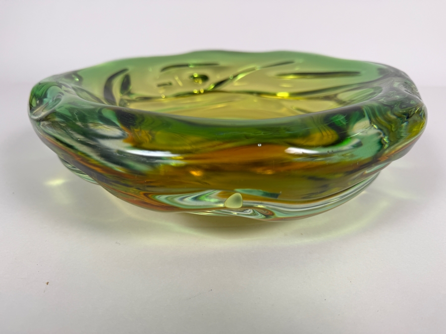 Large Vintage Murano Glass Sommerso Bowl 10.25'W X 3'H [Photo 5]