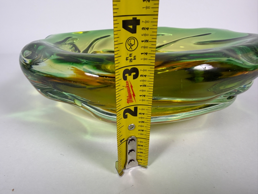 Large Vintage Murano Glass Sommerso Bowl 10.25'W X 3'H [Photo 10]