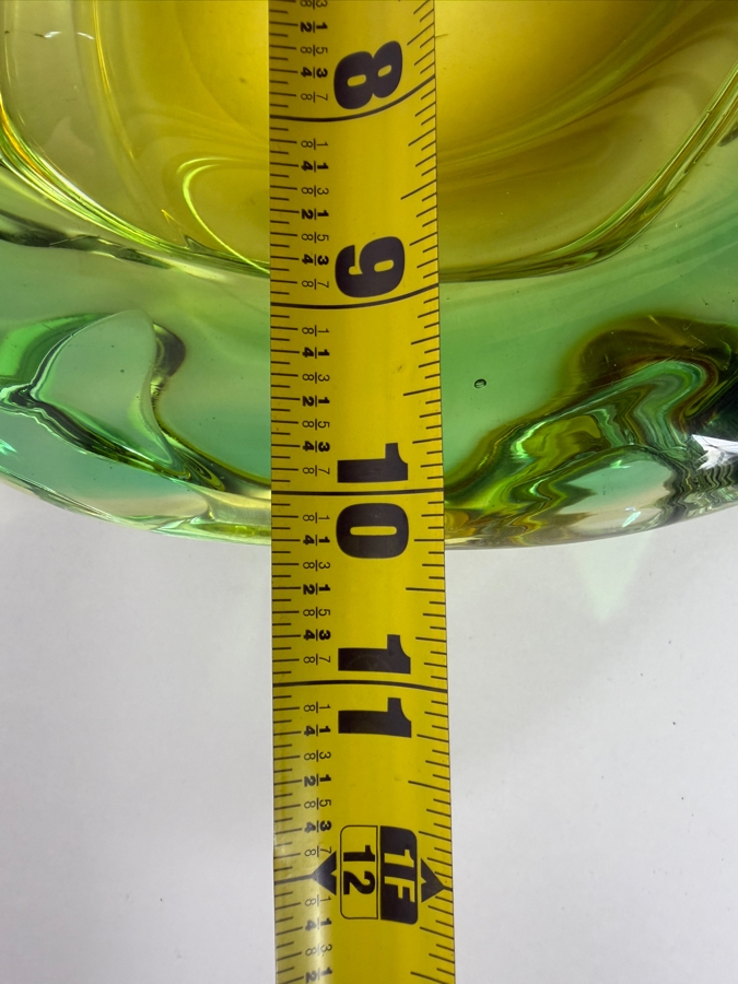 Large Vintage Murano Glass Sommerso Bowl 10.25'W X 3'H [Photo 9]