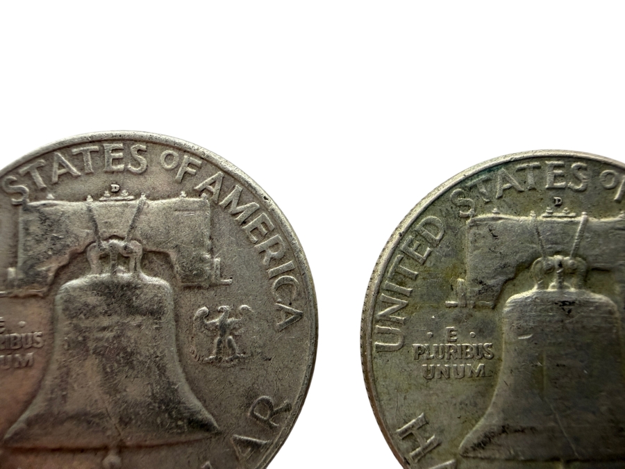 1952-D & 1962-D United States Benjamin Franklin Silver Half Dollars [Photo 2]