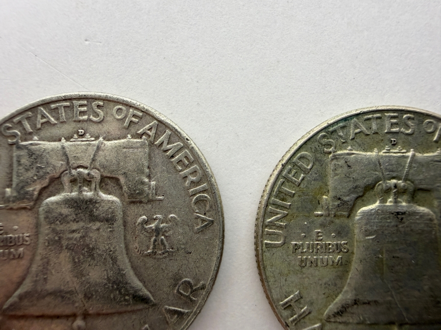 1952-D & 1962-D United States Benjamin Franklin Silver Half Dollars [Photo 5]