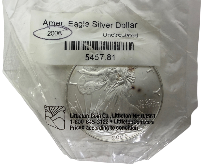 Uncirculated 2006 American Eagle Silver Dollar