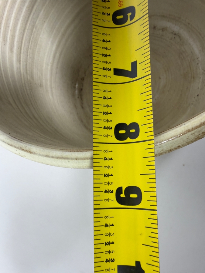 Potters Pantry Vintage Handthrown Stoneware Mixing Serving Bowl, Earthy Multi-Glaze Abstract Landscape Design, Handcrafted Collectible Kitchen Pottery, 8'W [Photo 5]