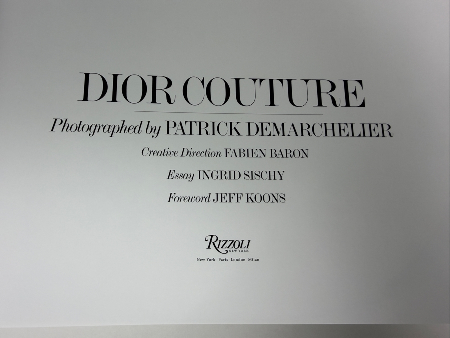 Dior Couture Hardcover Fashion Photography Book By Patrick Demarchelier, Rizzoli New York Luxury Coffee Table Book [Photo 4]