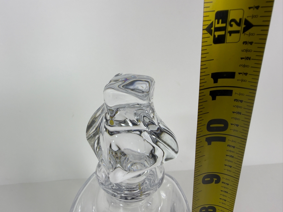 Bohemia Crystal Quadro Twisted Clear Glass Liquor Decanter, Modern Fluid Silhouette Architecture Whisky Carafe With Sculpted Topper, 11'H [Photo 4]