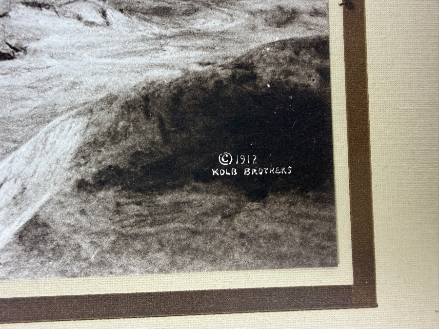 Kolb Brothers Hell's Half Mile 1913 Grand Canyon Expedition Vintage Sepia Photograph, Historic Colorado River Boat Print Hanging Calendar [Photo 3]