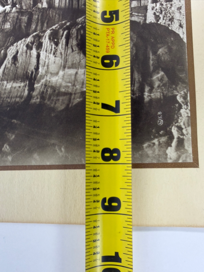 Kolb Brothers Wedged Rock In Shinumo Canyon Antique Sepia Photograph, Grand Canyon National Park Historic Matted Landscape Art Print, 8' X 10' [Photo 7]