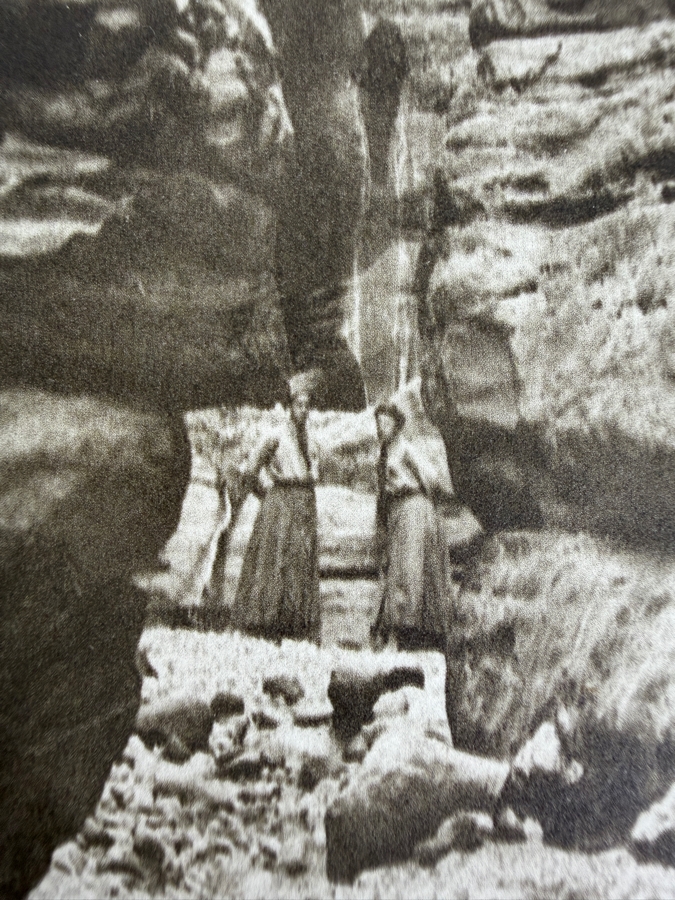 Kolb Brothers Wedged Rock In Shinumo Canyon Antique Sepia Photograph, Grand Canyon National Park Historic Matted Landscape Art Print, 8' X 10' [Photo 4]
