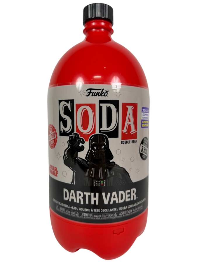 Funko 2023 Summer Convention Limited Edition Of 8,500 Funko Vinyl SODA 3 Liter Bobble-Head Figure Featuring Darth Vader From Star Wars 12.5H