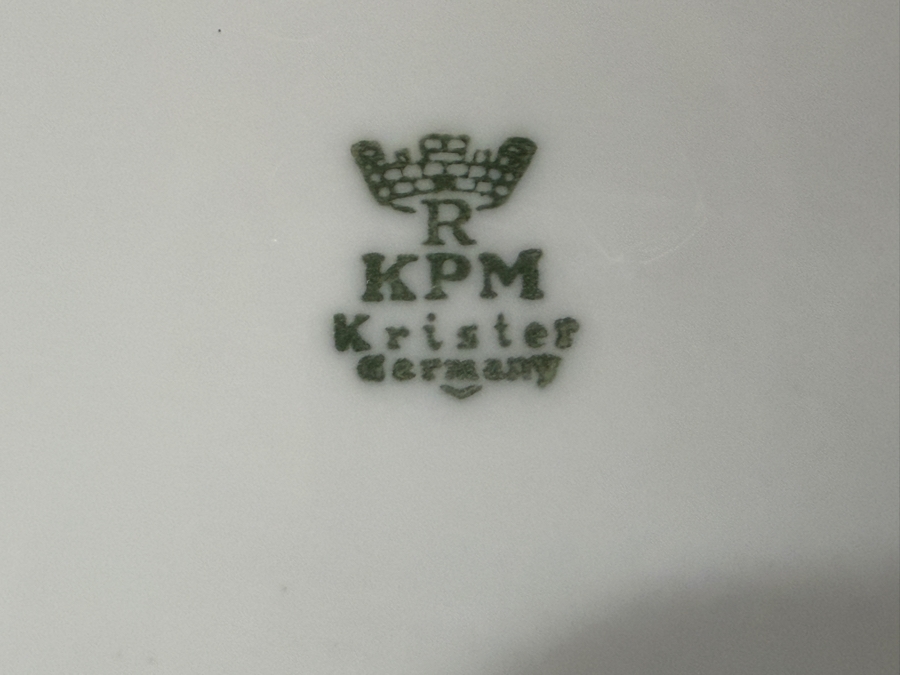 KPM Krister Germany White Porcelain Tea And Coffee Set, Vintage Fine Ceramic Teapots Cups Creamer Sugar Saucers Platter Service [Photo 6]