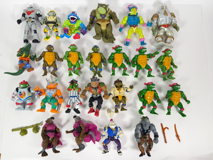 Collection Of Vintage 1980s/90s Action Figures Including Mainly Teenage Mutant Ninja Turtles Action Figures By Playmates [Photo 2]