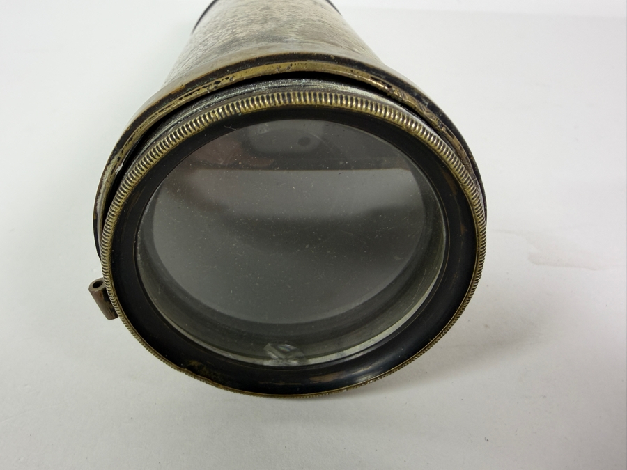 Antique Brass Maritime Telescope With Multi-Draw Spyglass Design Manufactured By E. Vion Of Paris, France 41.5' Long Extended [Photo 10]