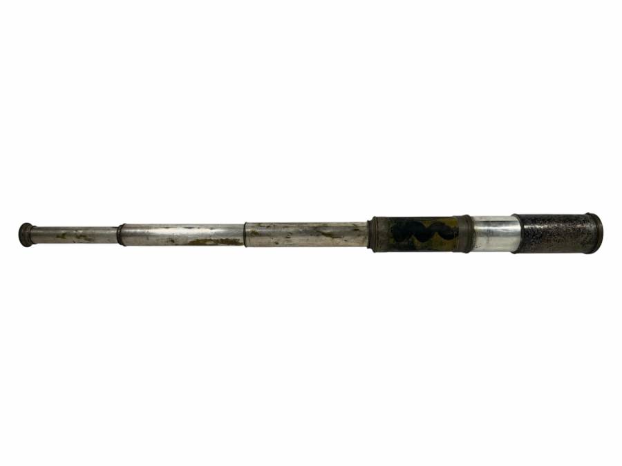 Antique Brass Maritime Telescope With Multi-Draw Spyglass Design Manufactured By E. Vion Of Paris, France 41.5' Long Extended [Photo 2]