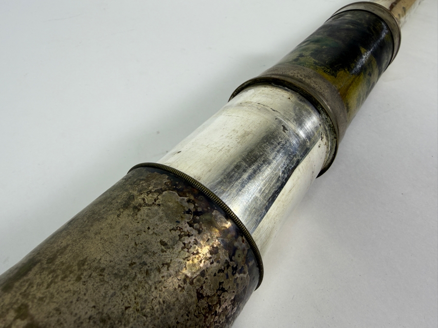 Antique Brass Maritime Telescope With Multi-Draw Spyglass Design Manufactured By E. Vion Of Paris, France 41.5' Long Extended [Photo 6]