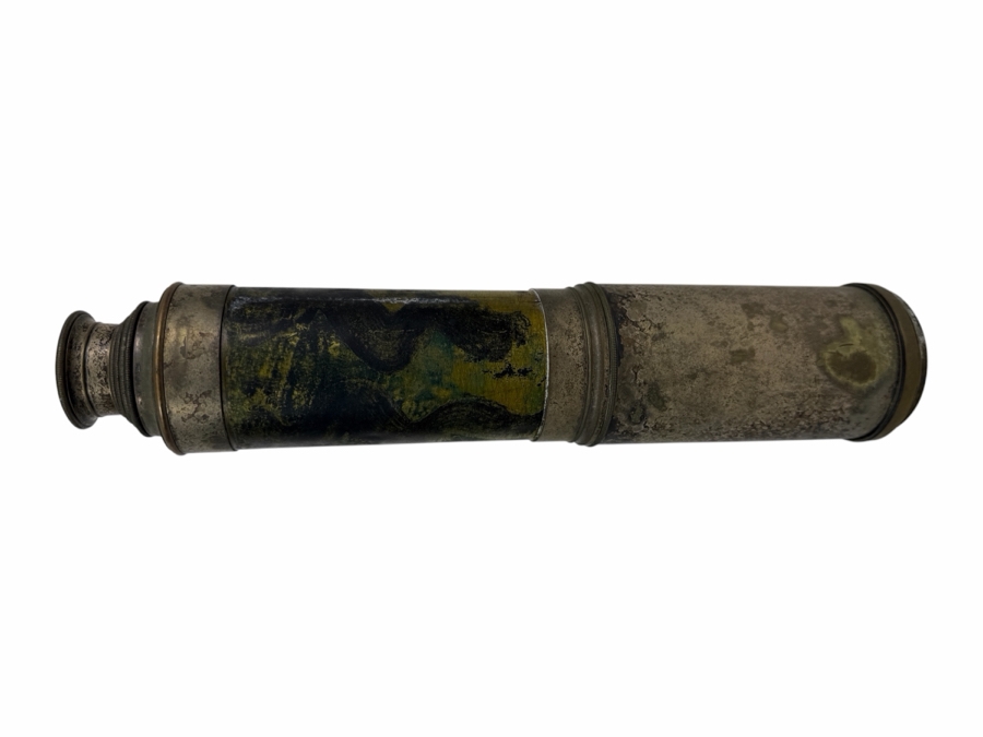 Antique Brass Maritime Telescope With Multi-Draw Spyglass Design Manufactured By E. Vion Of Paris, France 41.5' Long Extended [Photo 4]
