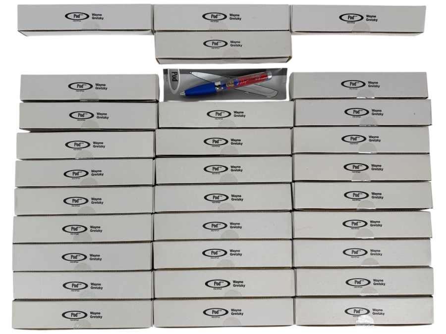 (30) New Wayne Gretzky Signature Series Limited Edition Individually Numbered Collectible Memorabilia Pod Pens By The CDM Company