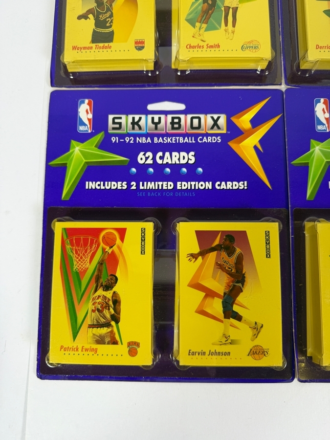 (8) Vintage 1991-92 Factory Sealed Blister Packs Of SkyBox NBA Basketball Cards - 496 Cards Total Featuring Michael Jordan And Earvin Johnson [Photo 5]