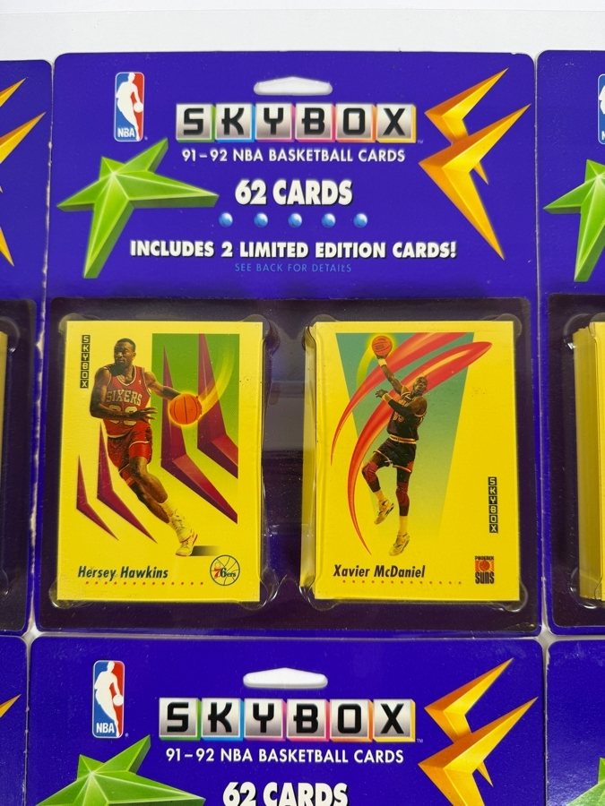 (8) Vintage 1991-92 Factory Sealed Blister Packs Of SkyBox NBA Basketball Cards - 496 Cards Total Featuring Michael Jordan And Earvin Johnson [Photo 10]