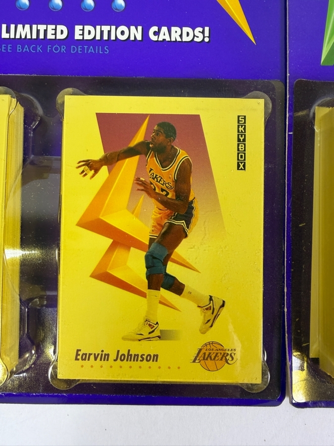 (8) Vintage 1991-92 Factory Sealed Blister Packs Of SkyBox NBA Basketball Cards - 496 Cards Total Featuring Michael Jordan And Earvin Johnson [Photo 6]
