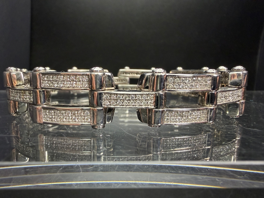 Stunning 14k Gold Bracelet Accented With (424) 1mm Diamonds Est. 2.1cttw 9'L 70.0g Retails $36,000 [Photo 3]