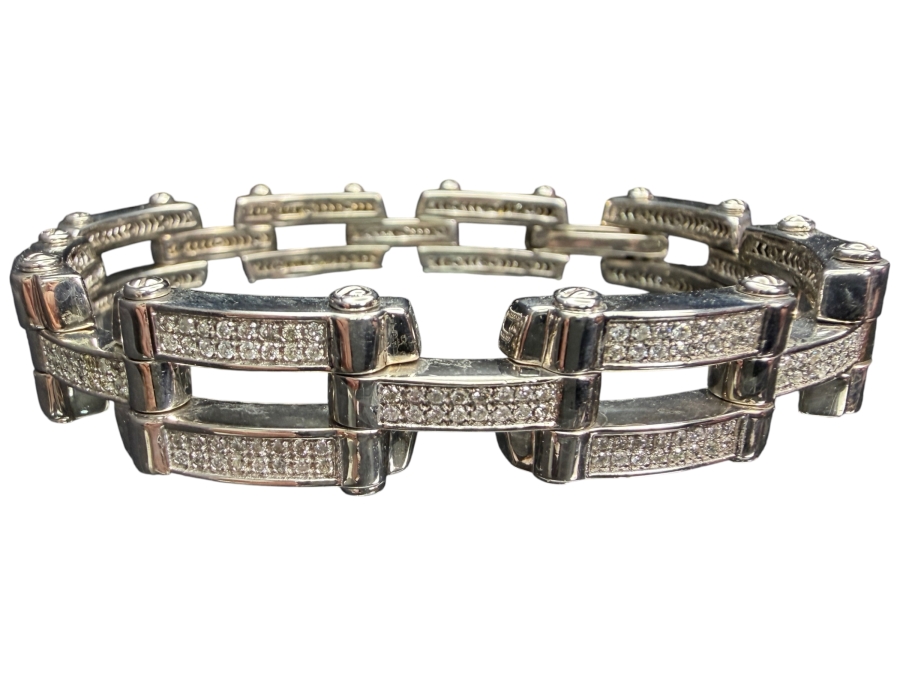 Stunning 14k Gold Bracelet Accented With (424) 1mm Diamonds Est. 2.1cttw 9'L 70.0g Retails $36,000