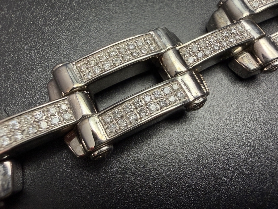 Stunning 14k Gold Bracelet Accented With (424) 1mm Diamonds Est. 2.1cttw 9'L 70.0g Retails $36,000 [Photo 11]