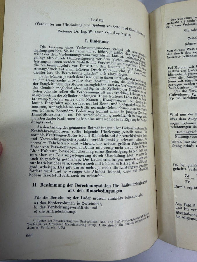  Dr. Werner Theodor von der Nuell's Personal Copy Of His German 1952/53 Technical Paper 'Lader' ('Superchargers') From The Automobiltechnisches Handbuch [Photo 5]