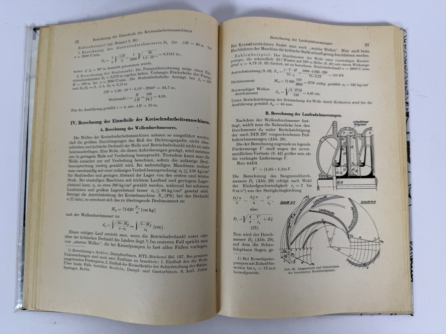 Dr. Werner Theodor von der Nuell's Personal Copy Of His German 1937 Technical Paper 'Die Kreiselrad-Arbeitsmaschinen' (The Rotary Wheel Work Machines) For The German Research Institute for Aviation (Deutsche Versuchsanstalt für Luftfahrt) in Berlin [Photo 14]