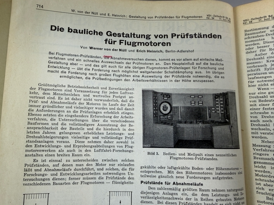 Dr. Werner Theodor von der Nuell's (A Genius Who Revolutionized Modern Day Turbochargers) Personal Copy Of His Technical Papers Starting In Germany In 1935 And Progressing To America's Operation Paperclip - See Photos For Small Sampling [Photo 13]