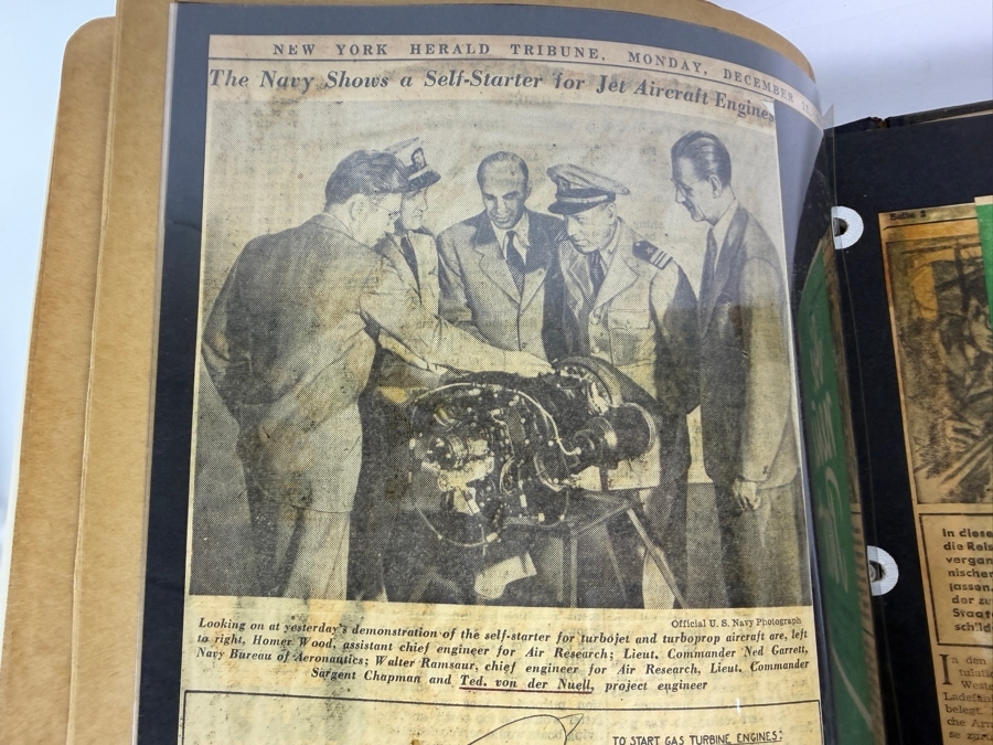 Dr. Werner Theodor von der Nuell's (A Genius Who Revolutionized Modern Day Turbochargers) Personal Copy Of His Technical Papers Starting In Germany In 1935 And Progressing To America's Operation Paperclip - See Photos For Small Sampling [Photo 24]