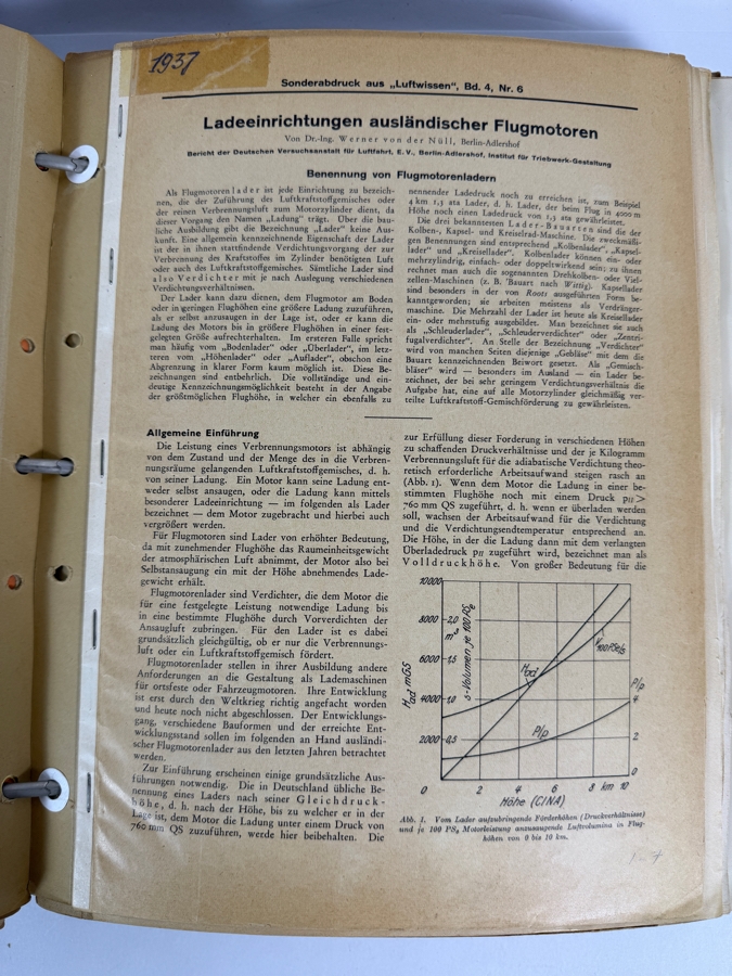 Dr. Werner Theodor von der Nuell's (A Genius Who Revolutionized Modern Day Turbochargers) Personal Copy Of His Technical Papers Starting In Germany In 1935 And Progressing To America's Operation Paperclip - See Photos For Small Sampling [Photo 8]