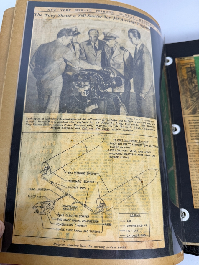 Dr. Werner Theodor von der Nuell's (A Genius Who Revolutionized Modern Day Turbochargers) Personal Copy Of His Technical Papers Starting In Germany In 1935 And Progressing To America's Operation Paperclip - See Photos For Small Sampling [Photo 23]