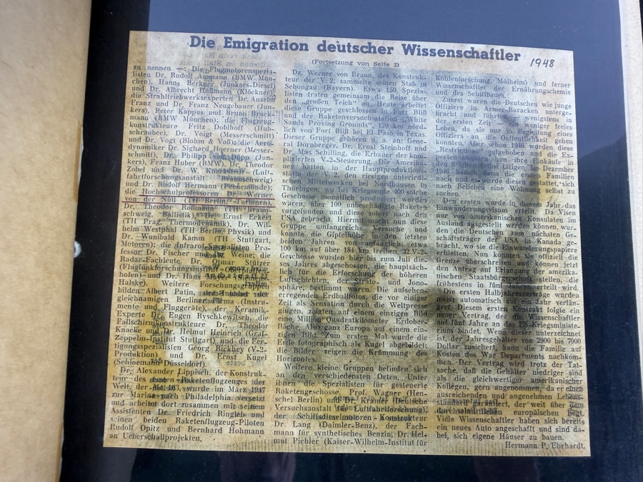 Dr. Werner Theodor von der Nuell's (A Genius Who Revolutionized Modern Day Turbochargers) Personal Copy Of His Technical Papers Starting In Germany In 1935 And Progressing To America's Operation Paperclip - See Photos For Small Sampling [Photo 22]