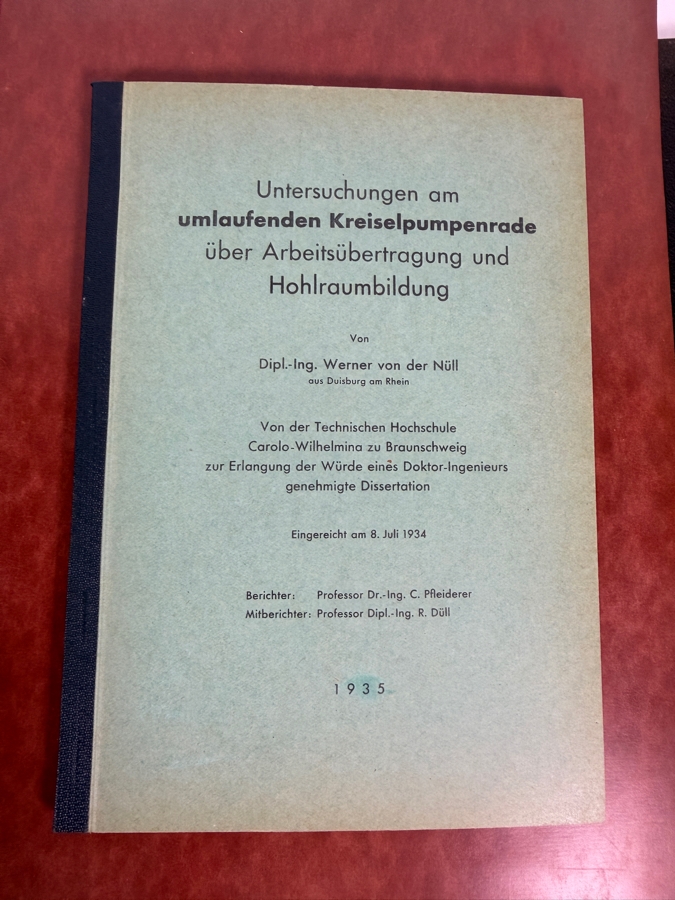 Dr. Werner Theodor von der Nuell's (A Genius Who Revolutionized Modern Day Turbochargers) Personal Copy Of His Technical Papers Starting In Germany In 1935 And Progressing To America's Operation Paperclip - See Photos For Small Sampling [Photo 4]