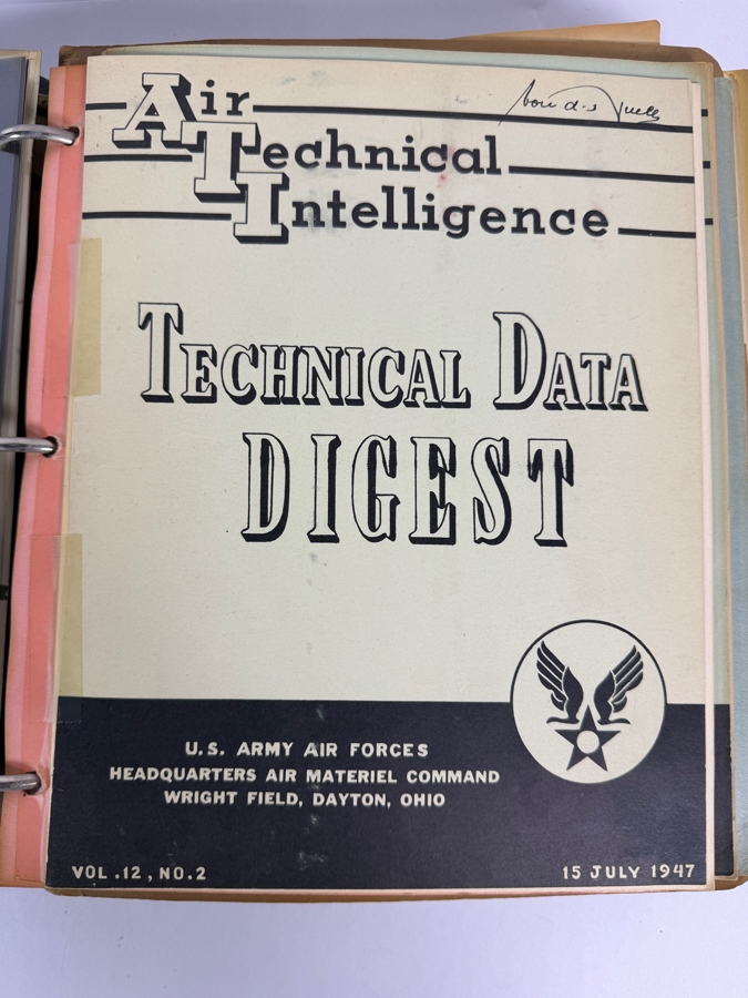 Dr. Werner Theodor von der Nuell's (A Genius Who Revolutionized Modern Day Turbochargers) Personal Copy Of His Technical Papers From US In 1947 And Ending In His Retirement - See Photos For Small Sampling (Mentions Loss Of His Entire Library To Russians) [Photo 10]