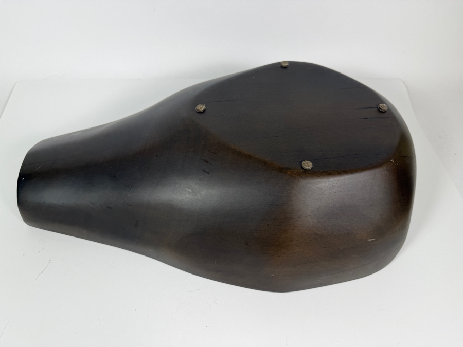 Just Added - Elongated Asymmetrical Hand-Carved Dark Hardwood Decorative Catchall Vessel 20'W X 13.5'D X 5.5'H [Photo 6]