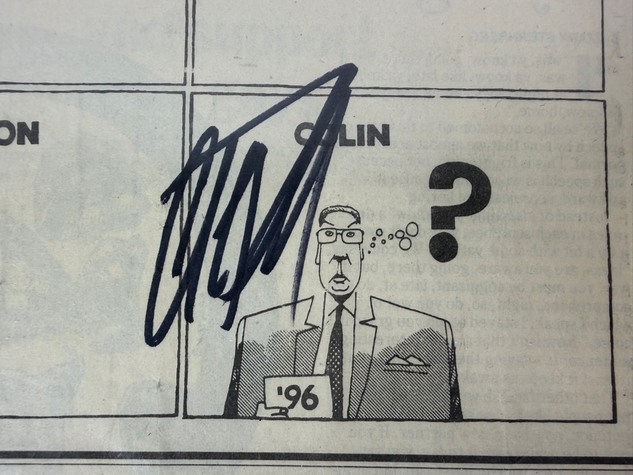 Colin Powell Autographed Comic Strip [Photo 2]