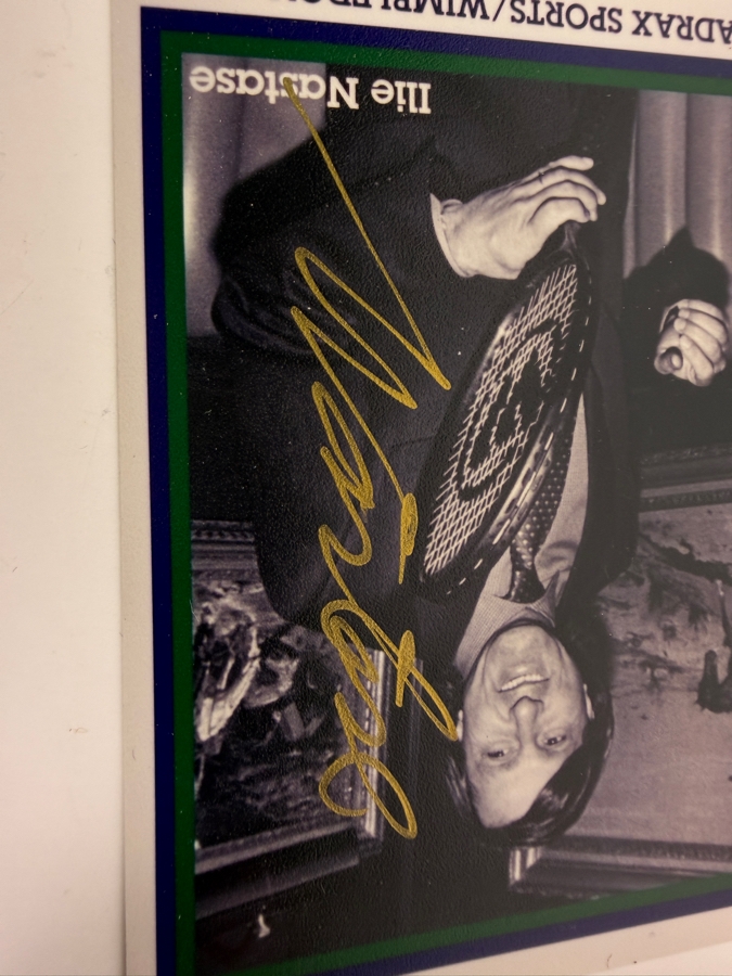 Autographed Collectible Photo Card From Former World No. 1 Romanian Tennis Player Ilie Nastase [Photo 2]