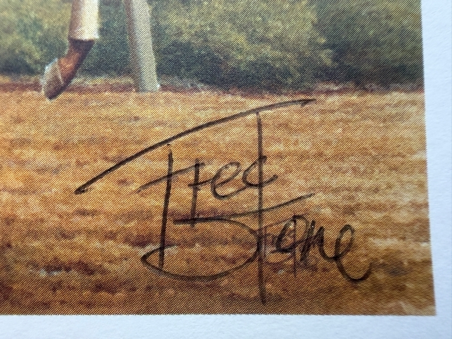 (3) Autographed Fred Stone Horse With Jockey Prints 5.5-6'W [Photo 7]