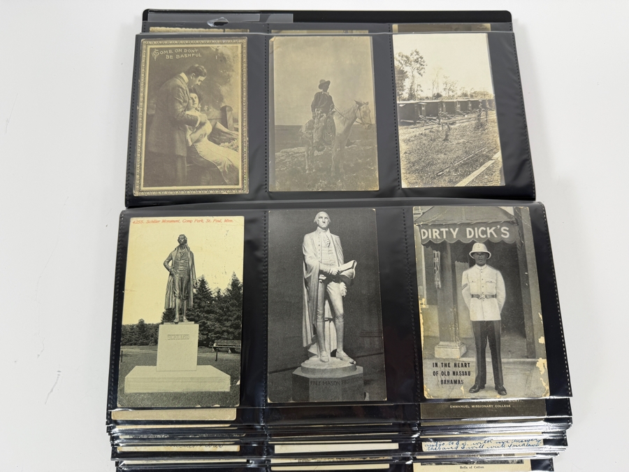 Collection Of (330) Vintage Black & White Postcards Mainly Portrait Postcards - See Photos [Photo 23]