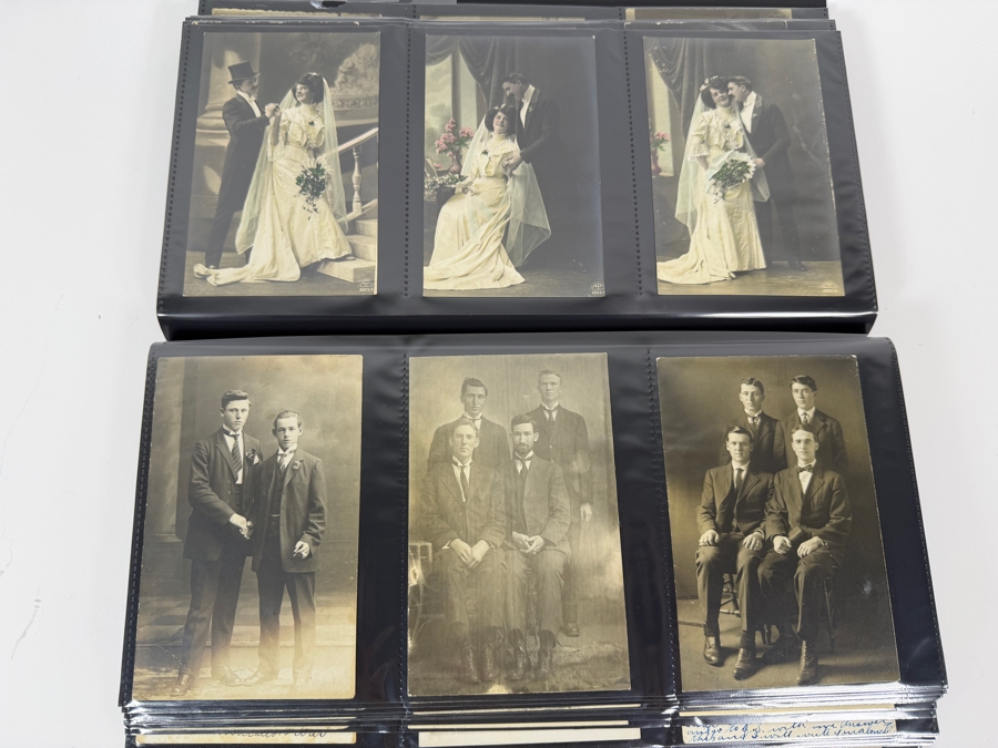 Collection Of (330) Vintage Black & White Postcards Mainly Portrait Postcards - See Photos [Photo 26]