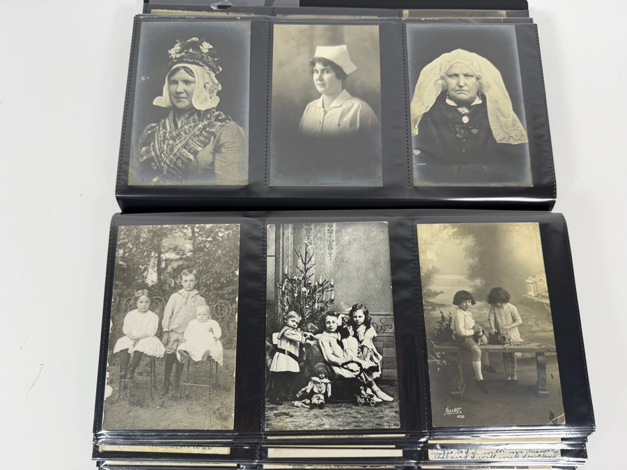 Collection Of (330) Vintage Black & White Postcards Mainly Portrait Postcards - See Photos [Photo 27]