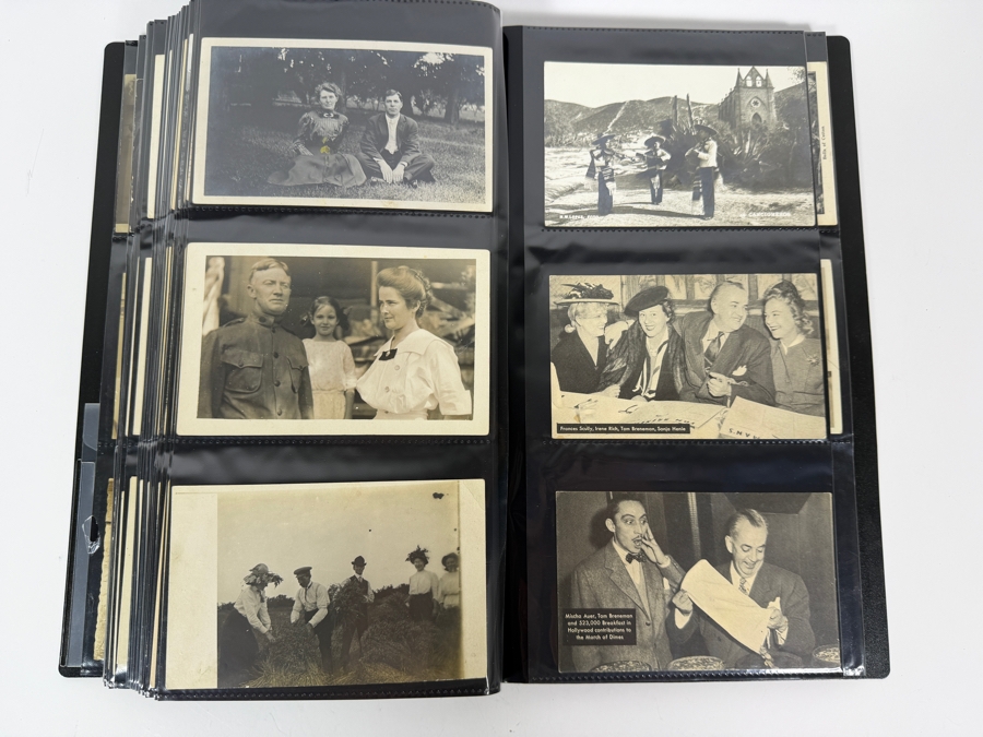 Collection Of (330) Vintage Black & White Postcards Mainly Portrait Postcards - See Photos [Photo 32]